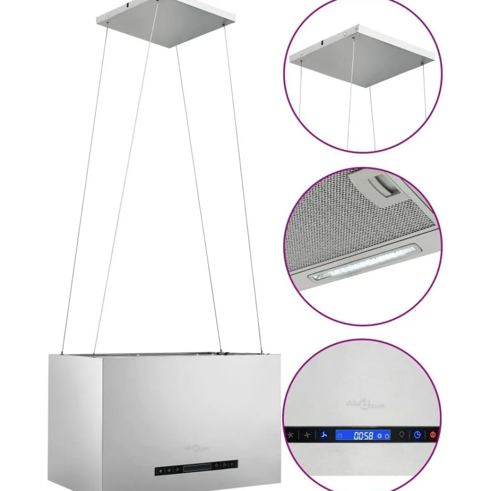 Ripustettava liesituuletin LCD 55 cm ruostumaton teräs*FinePRICE Sale