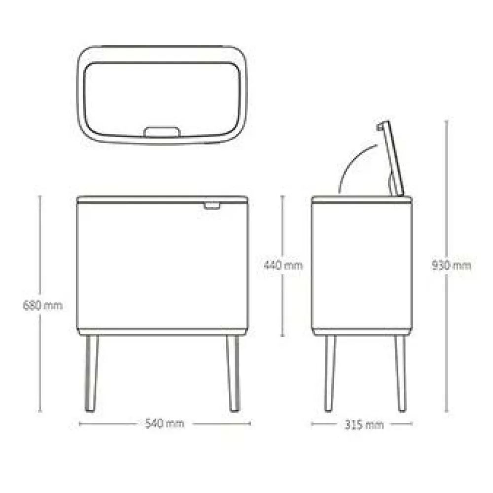 Roska-astia Bo Touch Bin, 3x11L*Brabantia Sale