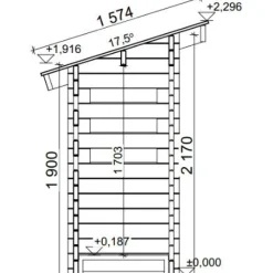 Roskakatos J1, 900x1600mm*LP Garden Outlet