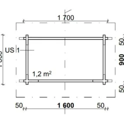 Roskakatos J1, 900x1600mm*LP Garden Outlet