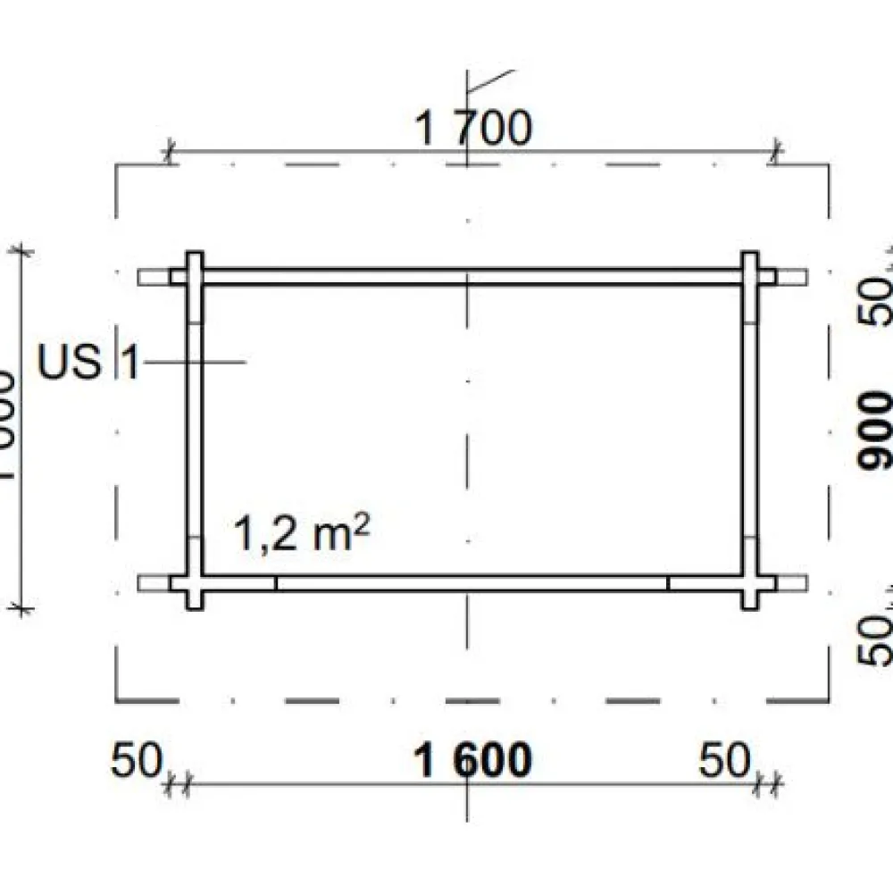 Roskakatos J1, 900x1600mm*LP Garden Outlet