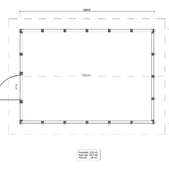 Roskakatos RK25, 6040x4236mm, 25.6m², puuvalmis*Timburg Hot