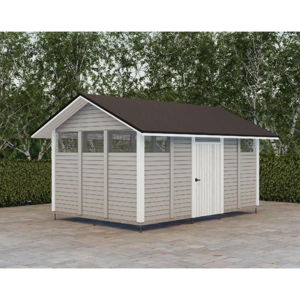 Discount Roskakatos RK16, 5040x3236mm, 16.3m², puuvalmis Roskakatokset