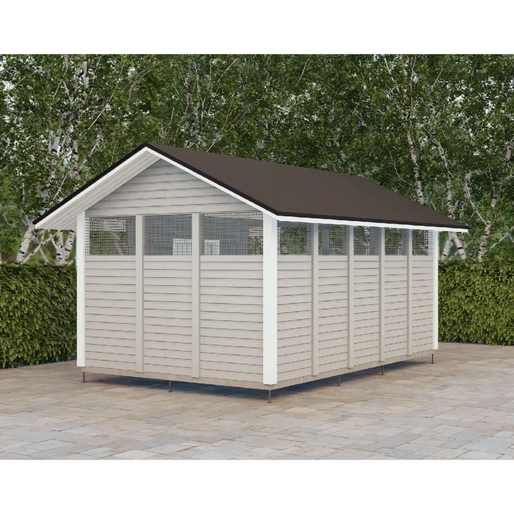 Discount Roskakatos RK16, 5040x3236mm, 16.3m², puuvalmis Roskakatokset