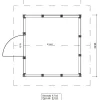 Roskakatos RK10, 3040x3226mm, 9.7m², puuvalmis Roskakatokset