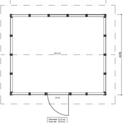 New Roskakatos RK21, 6040x3236mm, 21.3m², puuvalmis Roskakatokset