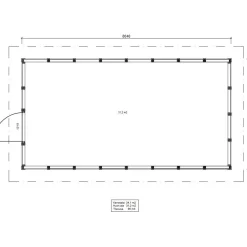 Clearance Roskakatos RK34, 8040x4236mm, 34m², puuvalmis Roskakatokset