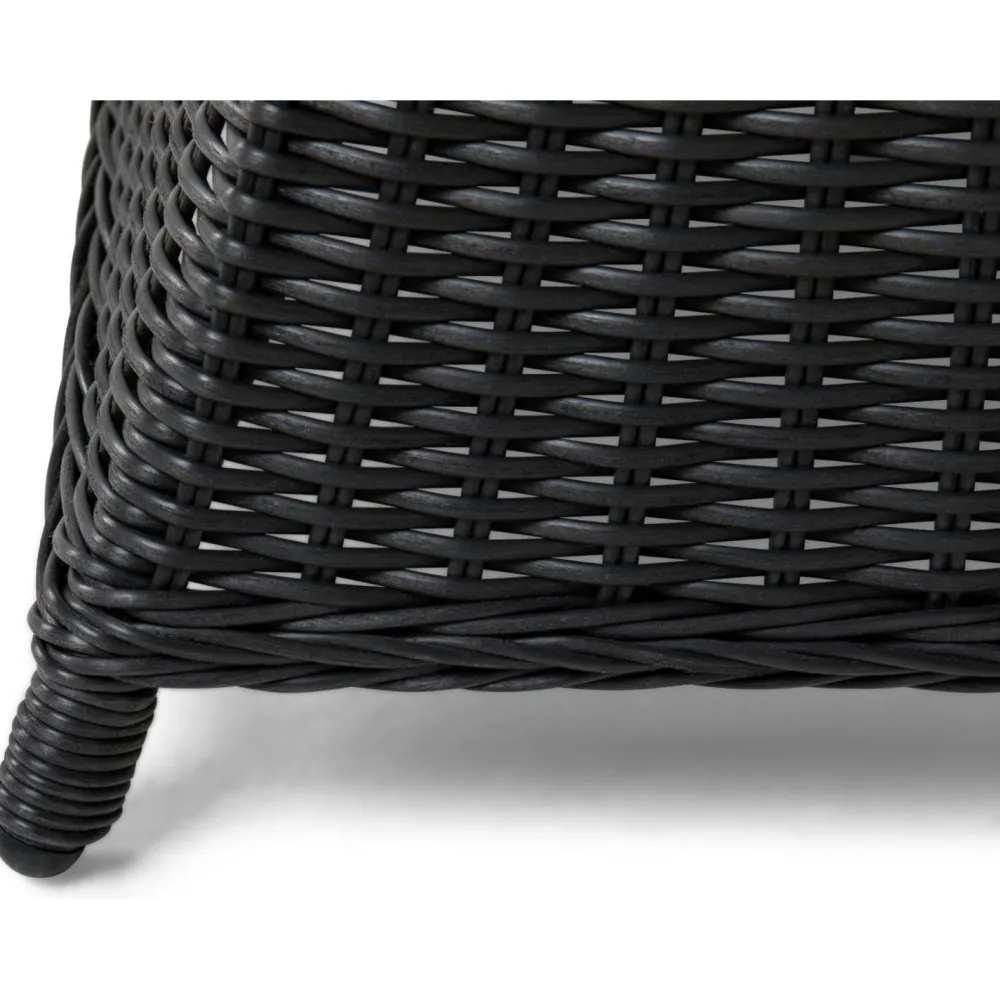 Ruokailuryhmä Marcus ø140 cm pöytä + 6 nojatuolia musta/harmaa*Comfort Garden Best