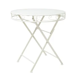 Ruokapöytä Sandy ø70x73cm, antiikkivalkoinen*Home4you Sale
