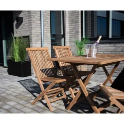 Ruokapöytä Oviedo, 120x80cm, tiikki, ruskea*House Nordic Discount