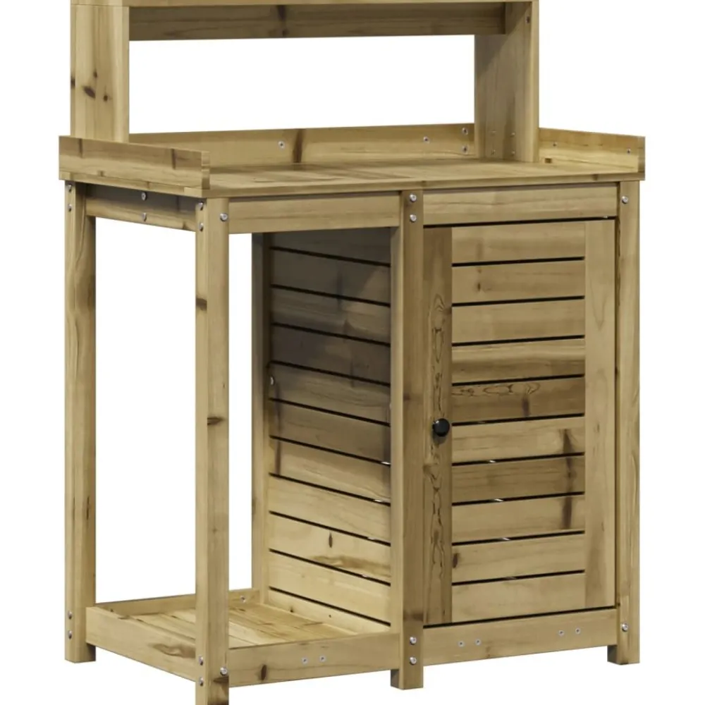 Sale Ruukutuspöytä hyllyllä, 82,5x50x109,5 cm, eri värejä (33976) Kasvihuonetarvikkeet