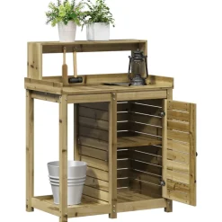 Sale Ruukutuspöytä hyllyllä, 82,5x50x109,5 cm, eri värejä (33976) Kasvihuonetarvikkeet