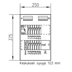 New Ryhmäkeskus pinta Pointer 3412 V 35A IP30 PS Ryhmäkeskukset