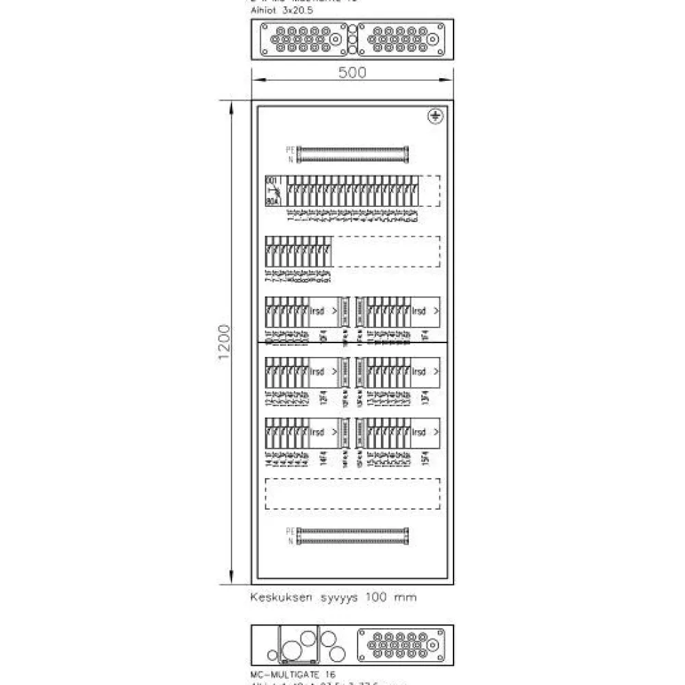 Ryhmäkeskus uppo/pinta FE Bulldog 3863 V 50A IP30 FE*UTU Online