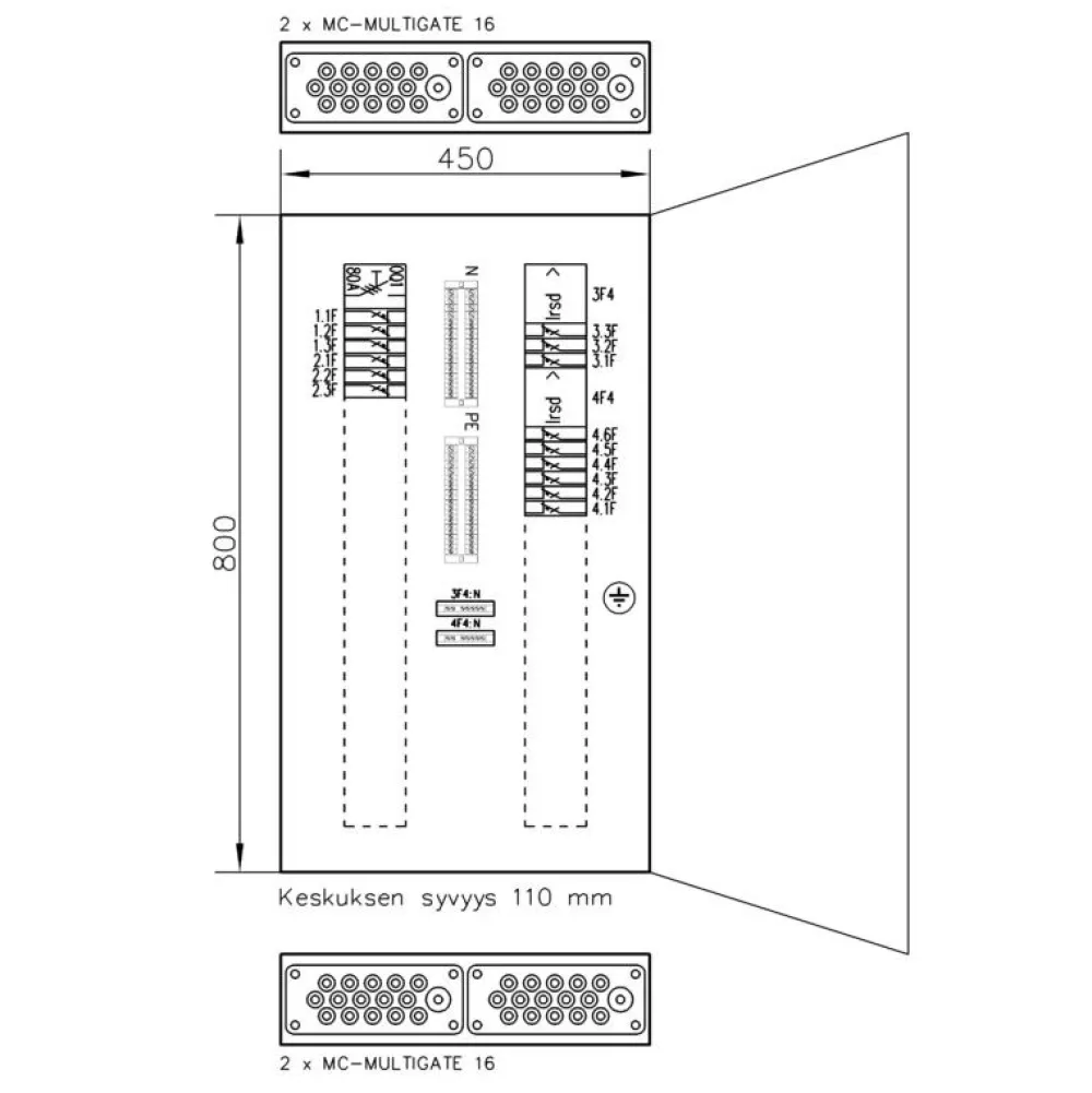 Ryhmäkeskus Basset 3815M 63A IP34 FE*UTU Outlet
