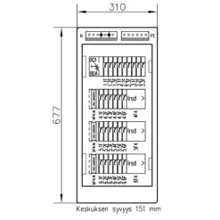 Ryhmäkeskus Basset 3827 V 50A IP44 PS*UTU Sale