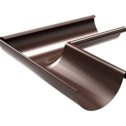 Sadevesijärjestelmä puolipyöreä: kourun sisäkulma 90° ø125mm, eri värejä*Ruukki New