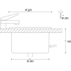 Outlet Saunakiulu pohjaventtiilillä Valaisinkalusteet, Valopannat|Saunan Kuituvalot