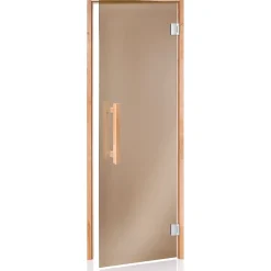 Saunan lasiovi Glass Comfort, leppäkarmi, eri kokoja, eri värejä*Andres Outlet