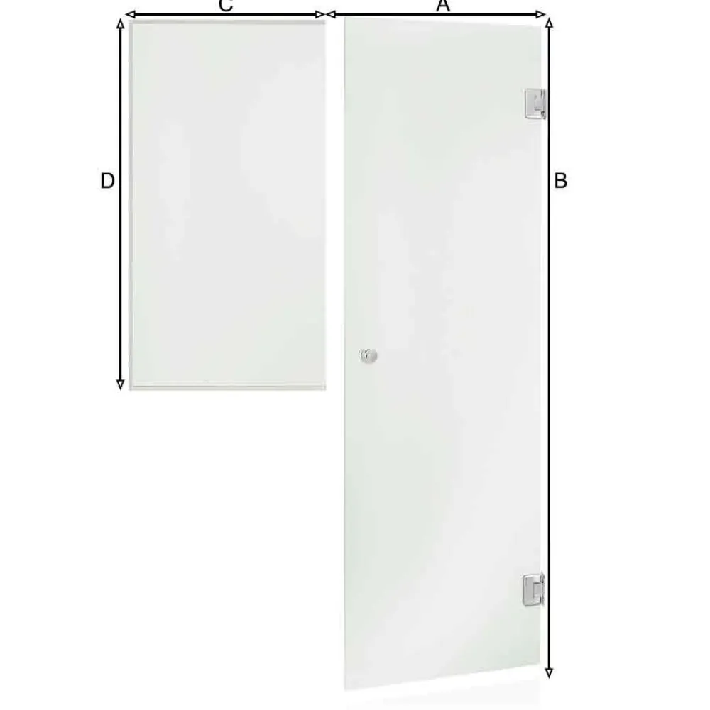 Clearance Saunan lasiseinä Glass, ovi, ikkuna, saranat sivulla, oikea Saunan Lasiseinät