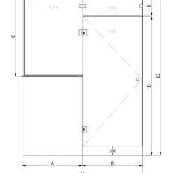 Saunan lasiseinä Classic 655 ovi + ylälasi + sivulasi*Hietakari Hot