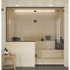 Saunan lasiseinä Classic 655 ovi + ylälasi + sivulasi*Hietakari Hot
