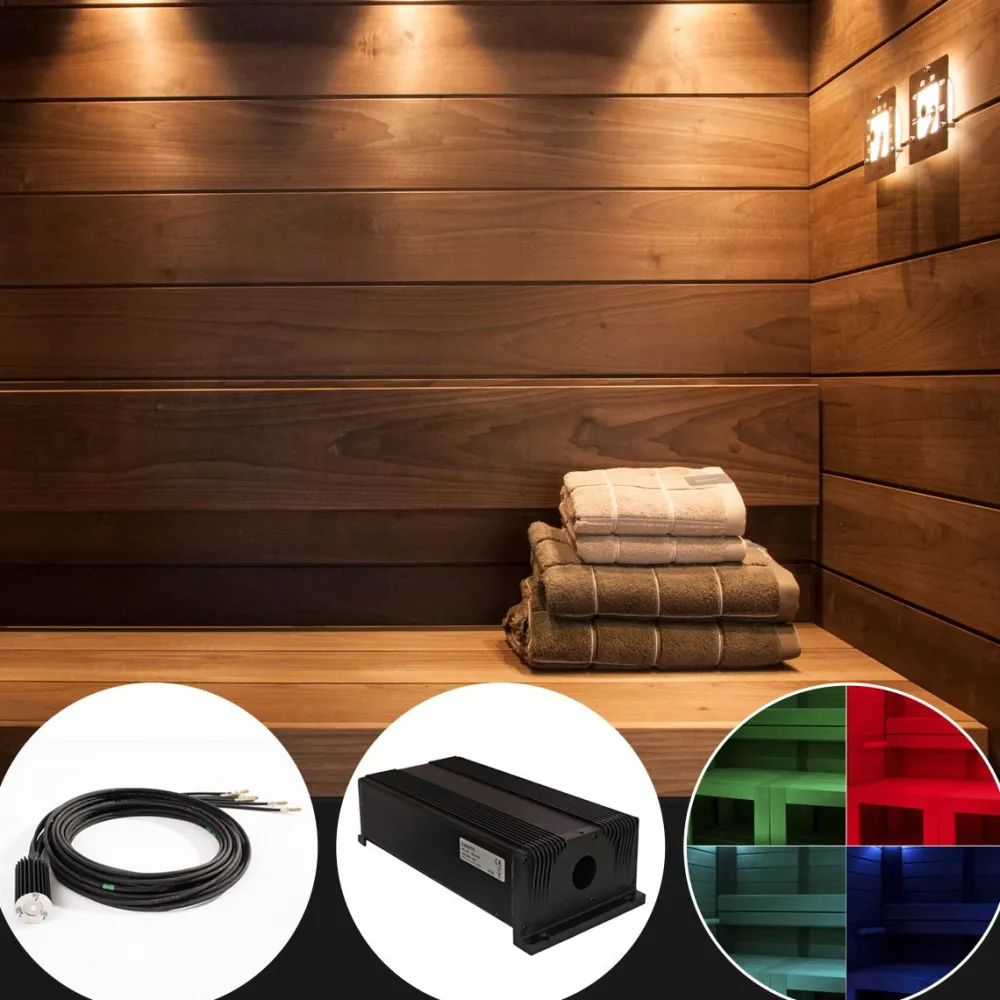 Saunan laudevalaistussarja VPL30C-G211 LED-värinvaihtoprojektorilla + 11 kuitua*Cariitti Outlet