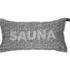 Saunatyyny Saunatikut 22x40 cm valkoinen/musta*Jokipiin Pellava New