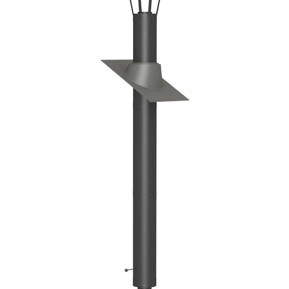 Savupiippu/takan piippu 3m, Ø130mm, musta Takkojen Savupiiput|Teräspiiput