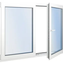 Classic RO 2K 2-lasinen kippi-ikkuna PVC B-malli yksiaukkoisella karmilla leveys 1700 - 1790 mm*Seicom Discount