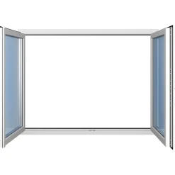 Outlet Classic RO 3K 3-lasinen kippi-ikkuna PVC B-malli yksiaukkoisella karmilla leveys 1600 - 1690 mm Ikkunat