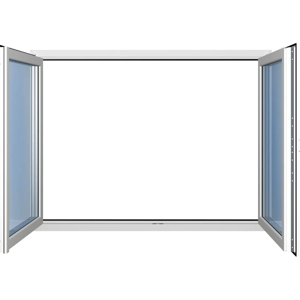 Outlet Classic RO 3K 3-lasinen kippi-ikkuna PVC B-malli yksiaukkoisella karmilla leveys 1600 - 1690 mm Ikkunat