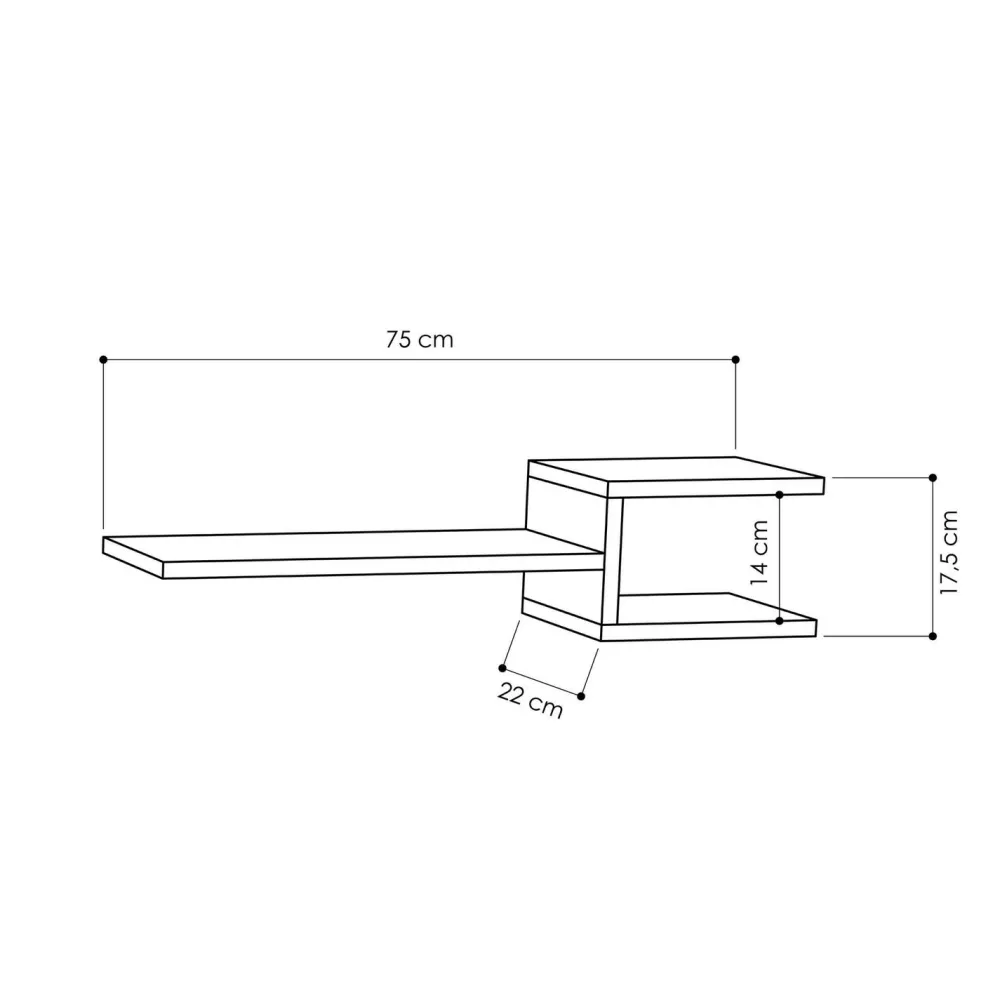 Seinähylly Fork, valkoinen*Linento Furniture Discount