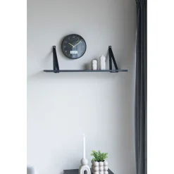 Seinäkello Amiens, ø25cm, digitaalinen näyttö, hiljainen käynti, musta*House Nordic Discount