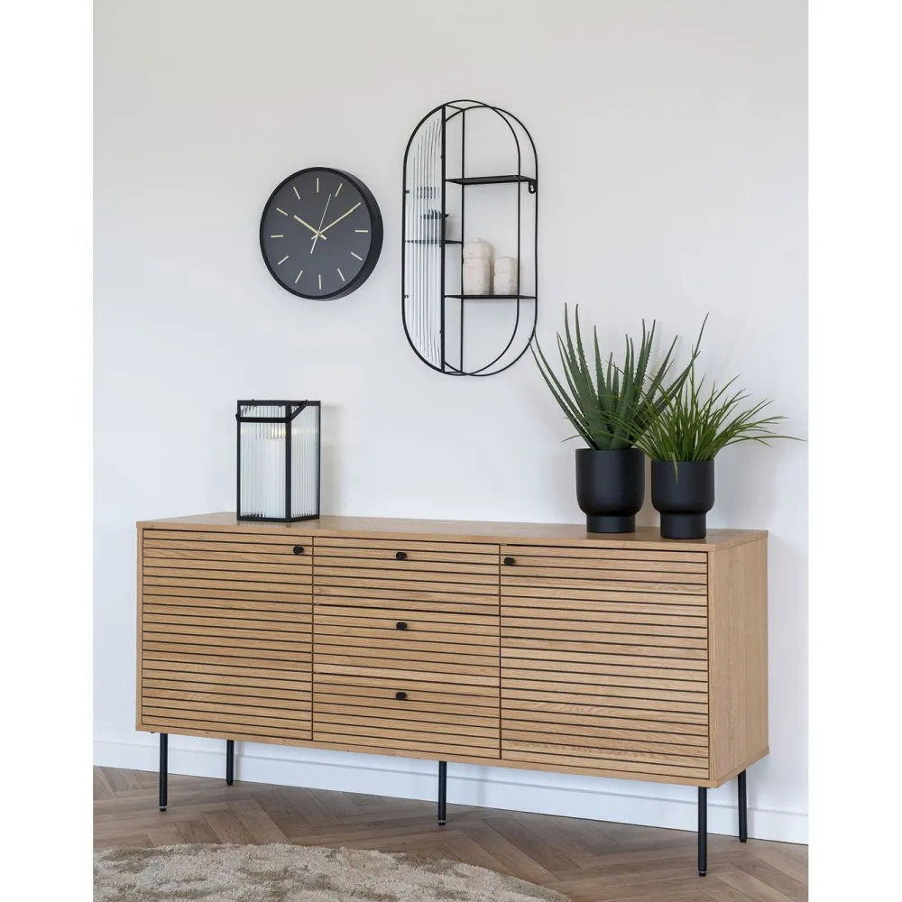 Seinäkello Kensington, ø35cm, hiljainen käynti, musta*House Nordic Outlet