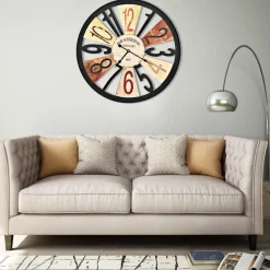 Seinäkello metalli 60 cm monivärinen*FinePRICE New