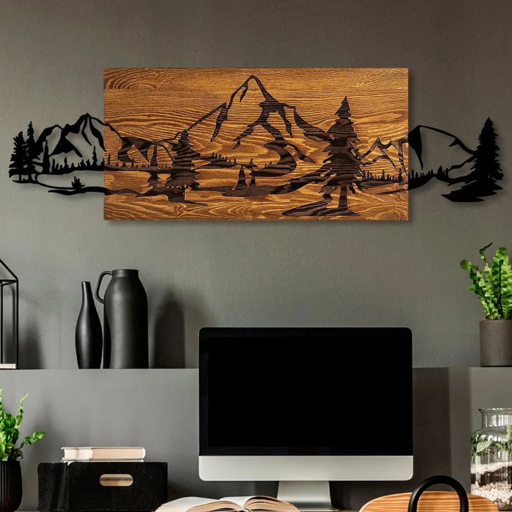 Seinäkoriste Mountain Range, ruskea/musta*Linento Furniture Clearance