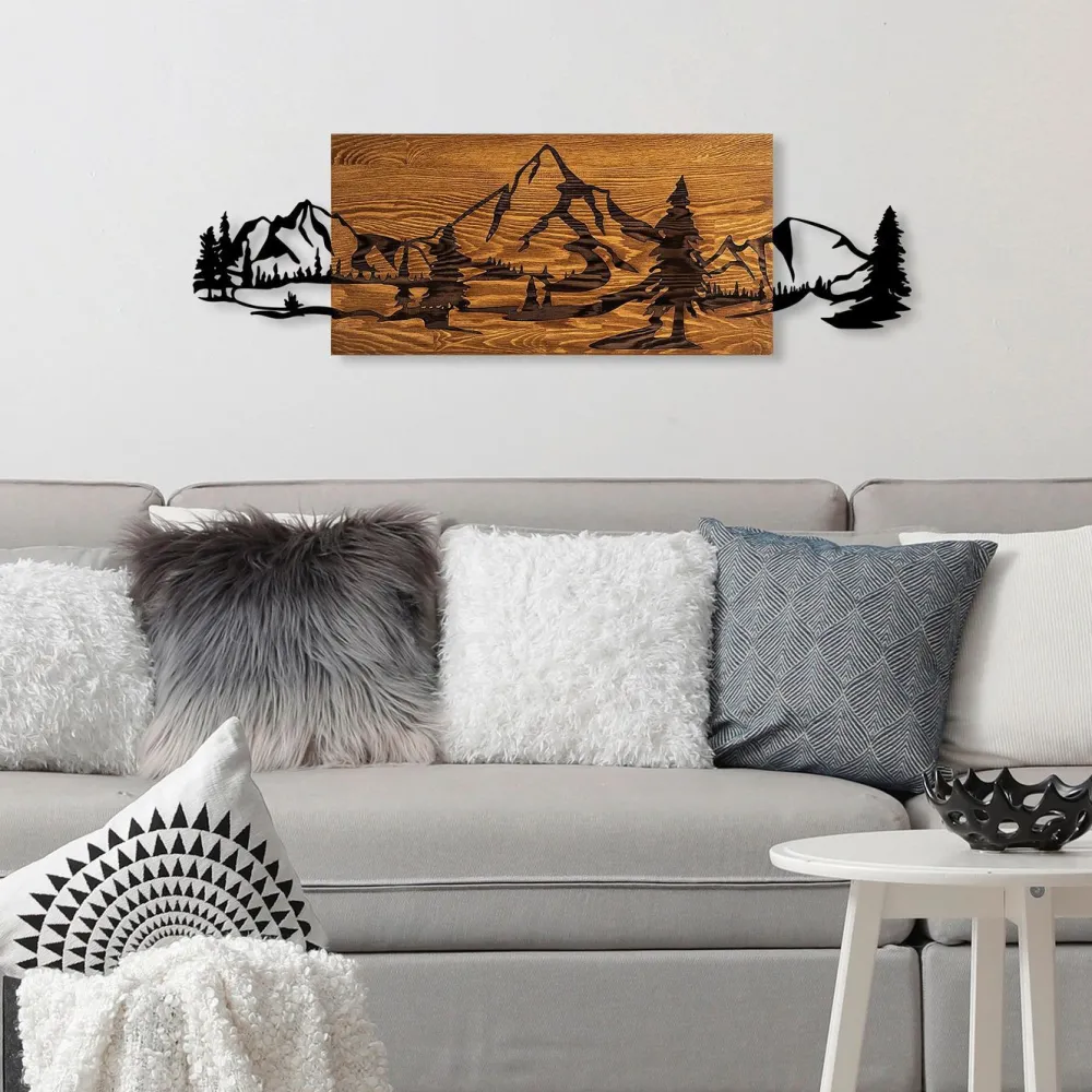 Seinäkoriste Mountain Range, ruskea/musta*Linento Furniture Clearance