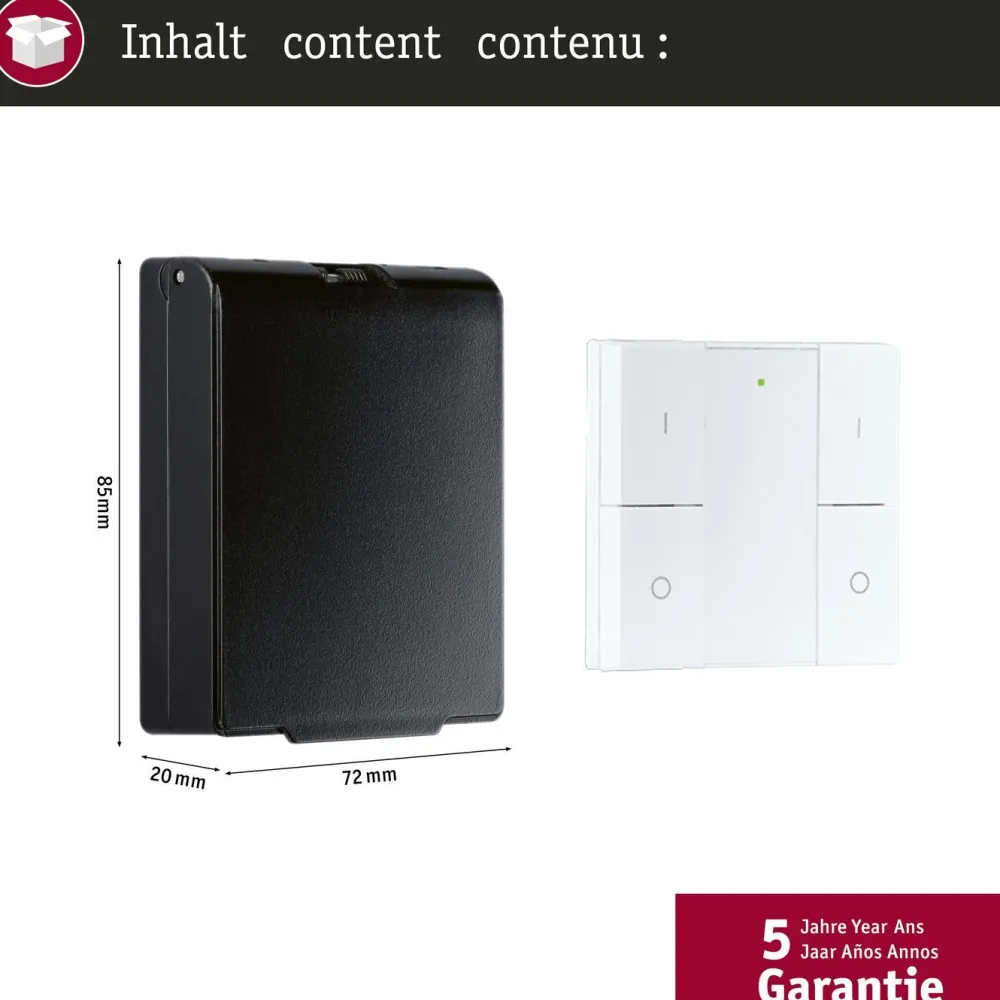 Sale Seinäkytkin ja himmennin ulkokäyttöön , Smart Home Zigbee 3.0, musta Ulkovalaisintarvikkeet