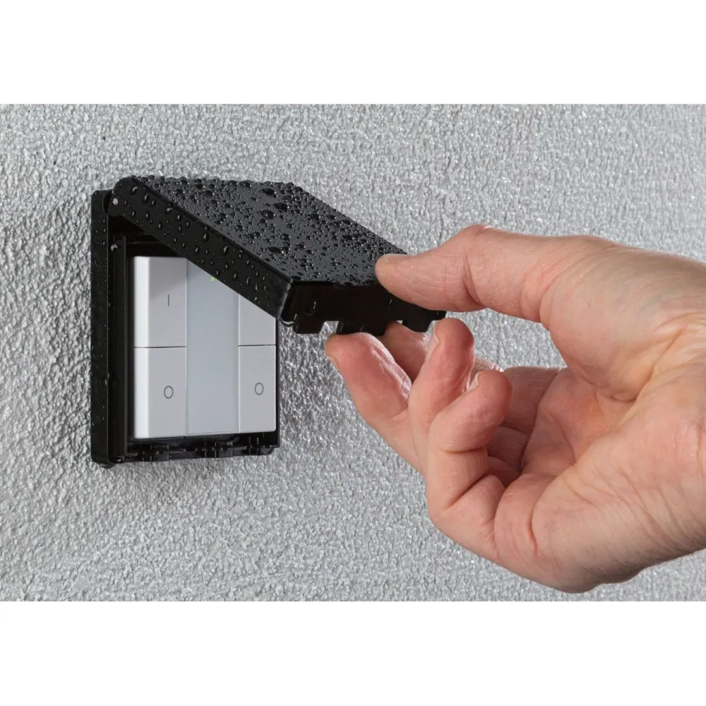 Sale Seinäkytkin ja himmennin ulkokäyttöön , Smart Home Zigbee 3.0, musta Ulkovalaisintarvikkeet