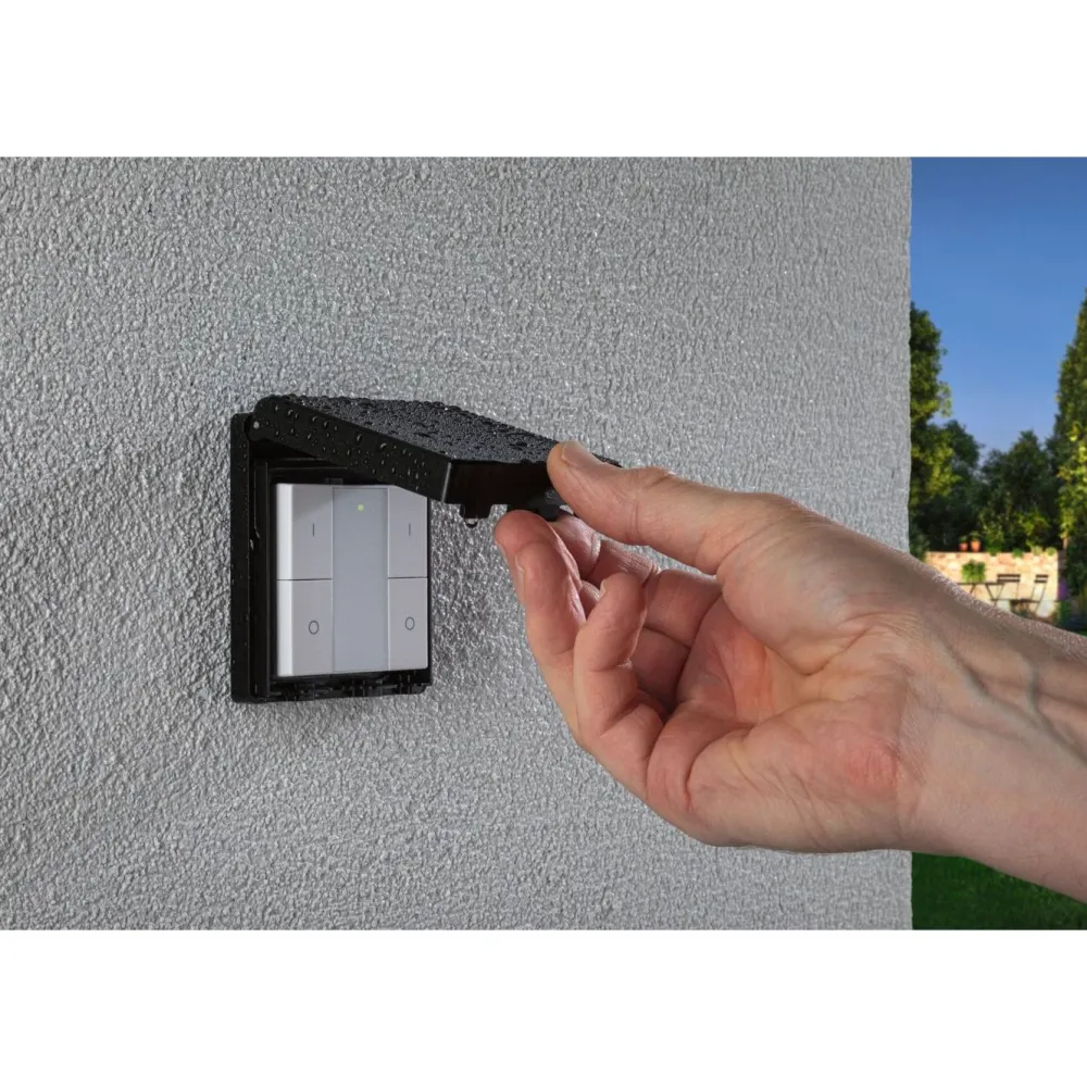 Sale Seinäkytkin ja himmennin ulkokäyttöön , Smart Home Zigbee 3.0, musta Ulkovalaisintarvikkeet