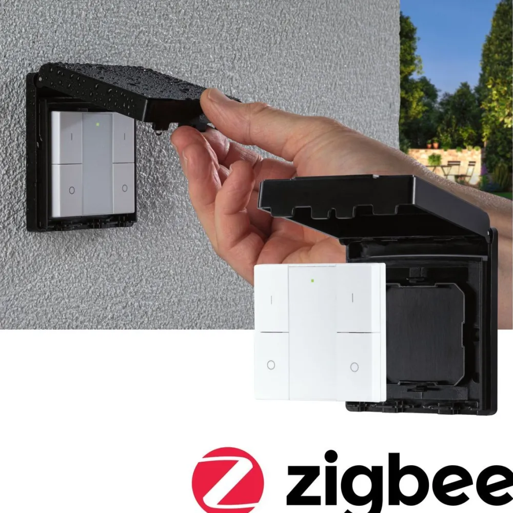 Sale Seinäkytkin ja himmennin ulkokäyttöön , Smart Home Zigbee 3.0, musta Ulkovalaisintarvikkeet
