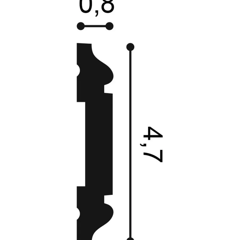 Sale Seinälista PX144 8x47x2000 mm polystyreeni valkoinen Koristelistat|Seinälistat