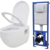 Outlet Seinään kiinnitettävä WC ja piilotettu säiliö keramia Seinä-Wc