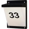 New Seinä-/numerovalaisin Vino, max 20W, 285x205mm, IP65, musta/opaali Ulkoseinävalaisimet