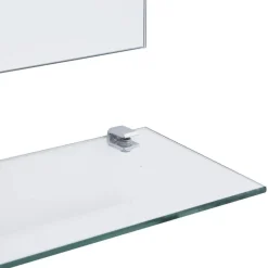 Seinäpeili 5 hyllyä hopea 100x60 cm*FinePRICE Online