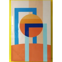 Outlet Seinätaulu WALLY 80x120 cm, abstrakti päivä, akryyli, monivärinen Taulut Ja Kehykset
