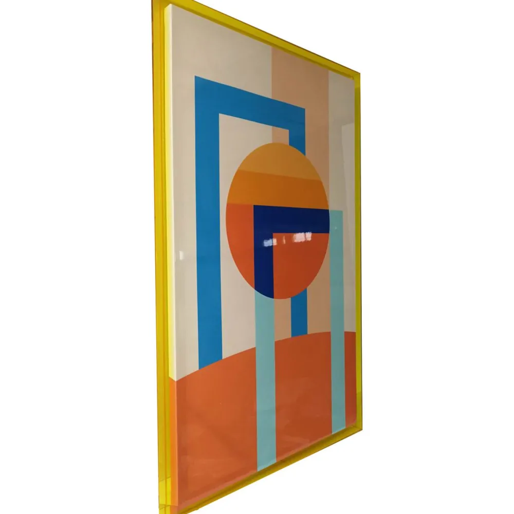 Outlet Seinätaulu WALLY 80x120 cm, abstrakti päivä, akryyli, monivärinen Taulut Ja Kehykset