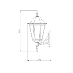 Seinävalaisin Kartano PRA-U 200x276x480 mm valkoinen*Airam Sale