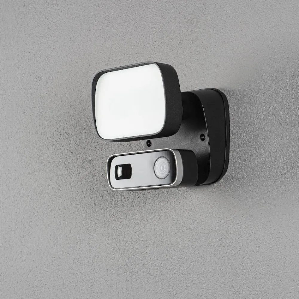 Best Seinävalaisin Smartlight 7867-750 musta 10W kamera kaiutin mikrofoni Älyvalaisimet Ulos